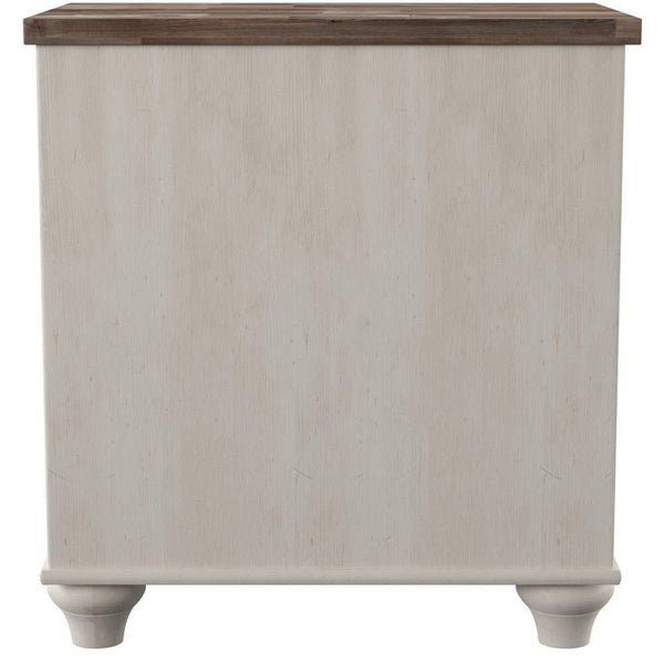 Rustic Farmhouse Style 2 Drawer Nightstand