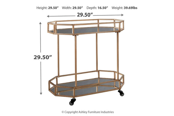 Metal bar cart