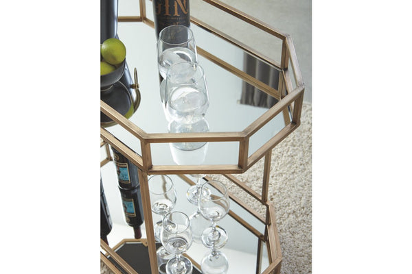 Metal bar cart