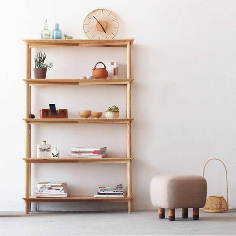 Rise Book Rack Cherry wood