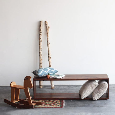 Frame Cabinet Bench Walnut