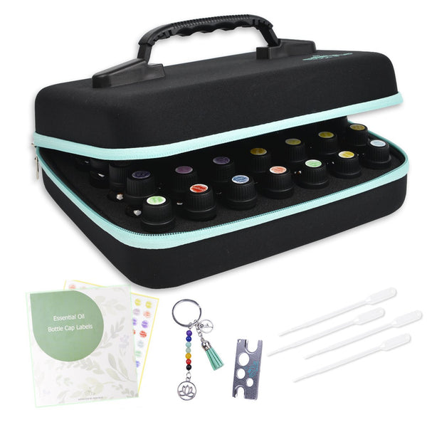 Beschan 42 Holes Essential Oil Box Carrying Case Portable Storage