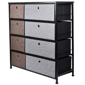 4-Tier Fabric Storage Organizer Dresser with 8 Drawers