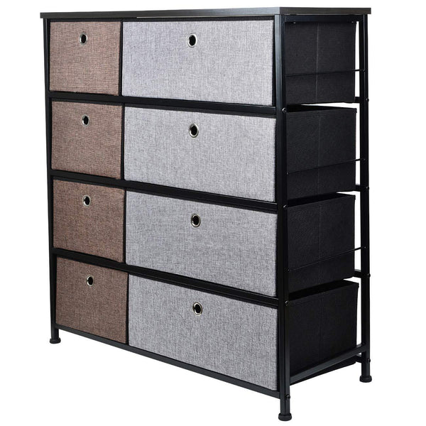 4-Tier Fabric Storage Organizer Dresser with 8 Drawers