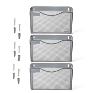 Kinwell Office Hanging Mesh Document Storage Pockets Magazine Rack Wall File Holder