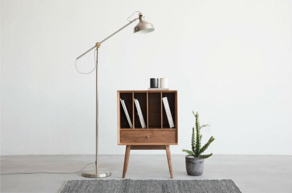 Unit Bookcase Low Cherry wood