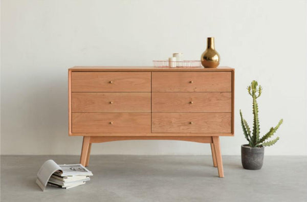 Simple Chest of Drawers Ash 6 drawers
