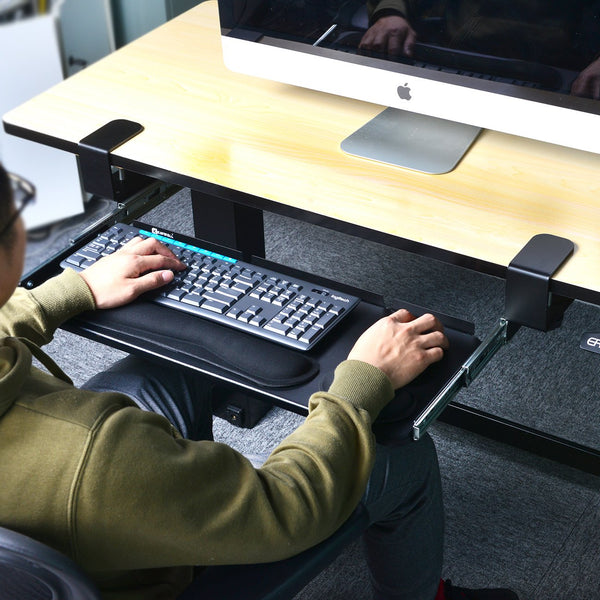 Under Table Keyboard Tray (Black, 25'')