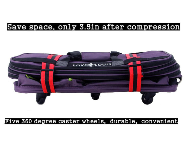 ailouis 36 Inch Expandable Extra Large Wheeled Travel Duffel Luggage Bag (Blue)