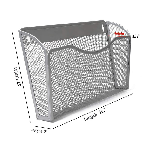 Kinwell Office Hanging Mesh Document Storage Pockets Magazine Rack Wall File Holder