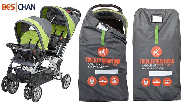 Beschan Standard or Double/Dual Stroller Gate Check Bag XL Travel Bag Foldable