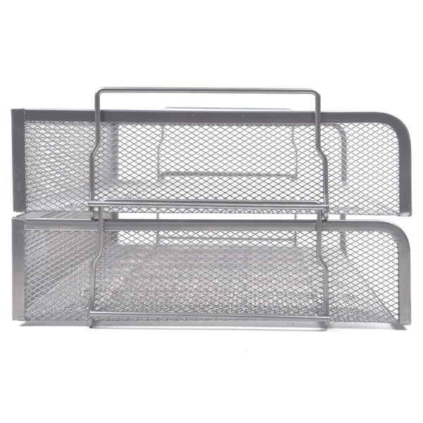 2 Tier Paper Letter Tray Desk Organizer Stackable Desktop File Document Organizer