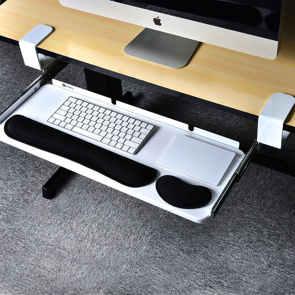 Under Table Keyboard Tray (White, 25'')