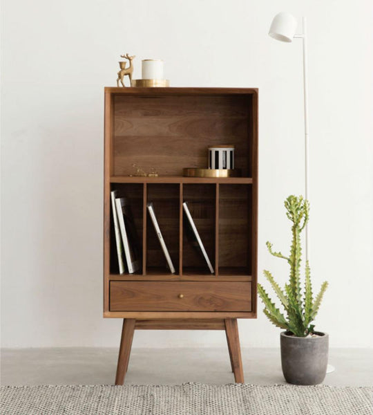 Unit Bookcase High Cherry wood