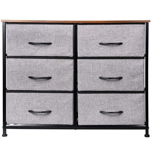 3-Tier Fabric Storage Organizer Dresser with 6 Drawers