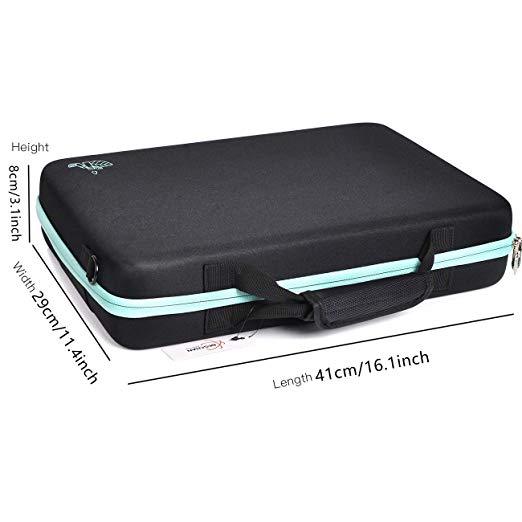 Beschan Essential Oil Holder Organizer Traveling Carrying Case Extra Large Deluxe Storage Box Hard Shell Dense Foam Holds for 20/15/10/5 ml Young Living Doterra Aromatherapy Roller Bottles 108 Holes