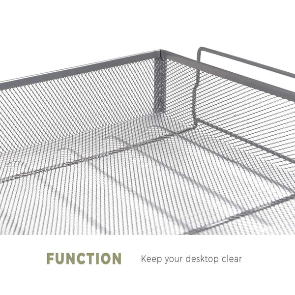 2 Tier Paper Letter Tray Desk Organizer Stackable Desktop File Document Organizer