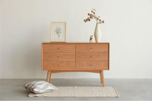 Simple Chest of Drawers Ash 6 drawers