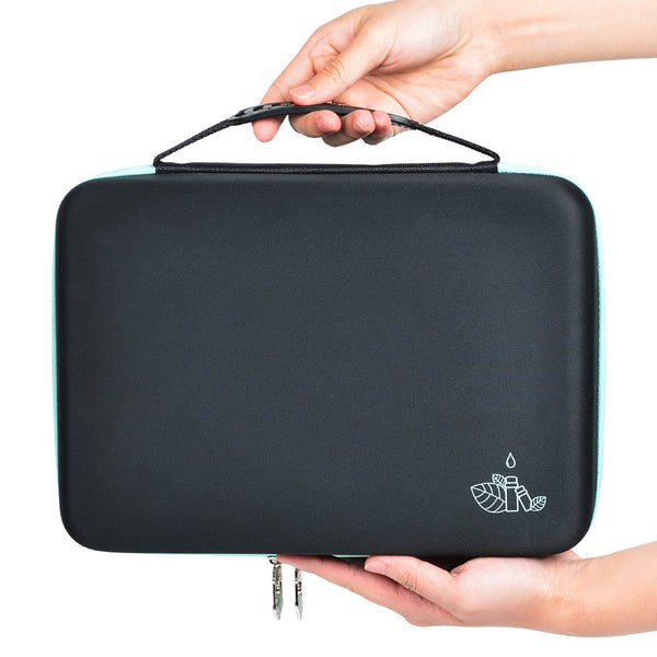 Essential Oil Carrying Case,Roller Bottle Organizer - Storage for 60-68 Bottles - Holds 5ml 10ml 15ml 20ml and 100ml with Free Writable Labels Opener