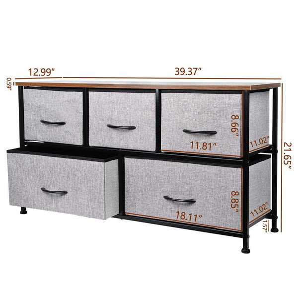 Fabric Storage Organizer Dresser with 5 Drawers