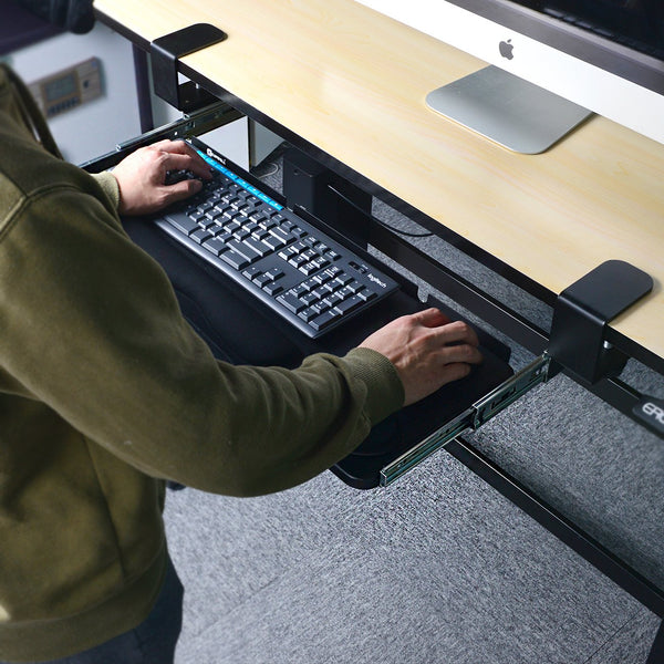 Under Table Keyboard Tray (Black, 25'')
