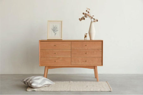 Simple Chest of Drawers Cherry wood – 6 drawers