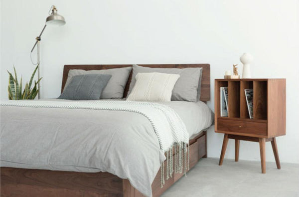Unit Bookcase Low Walnut