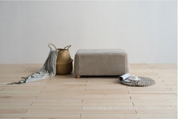 Trapezoid Footstool Beige