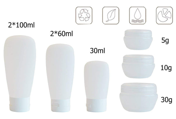 14 Pieces Travel Bottles Set Toiletries Liquid Containers Travel Tubes