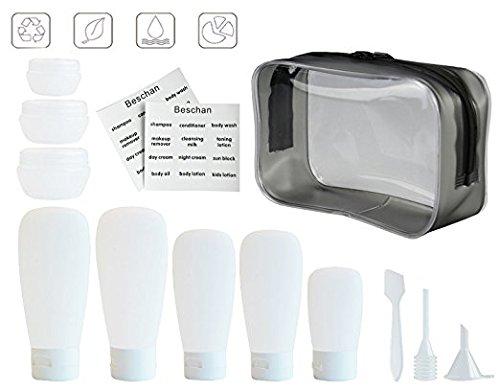 Beschan 14 Pieces Travel Bottles Set Toiletries Liquid Containers
