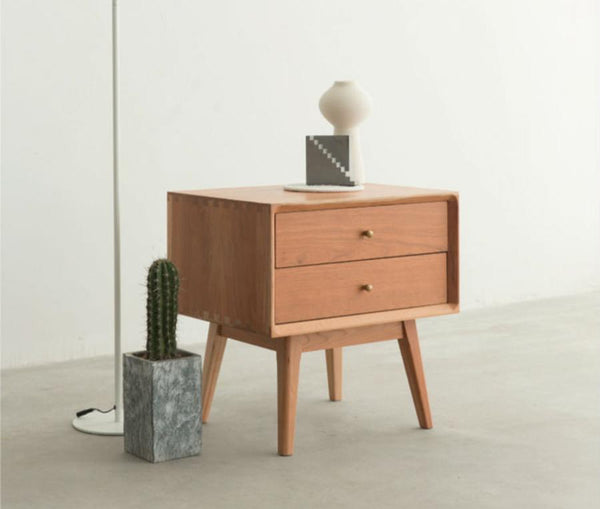 Nordic Bedside Table Cherry Wood