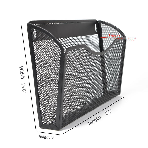 Kinwell Office Hanging Mesh Document Storage Pockets Magazine Rack Wall File Holder