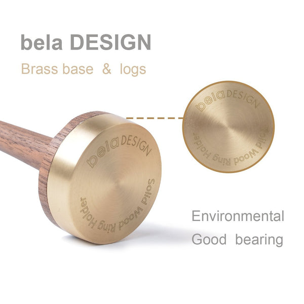 Wooden Ring Holder for Men and Women for Jewelry (Walnut Wood)