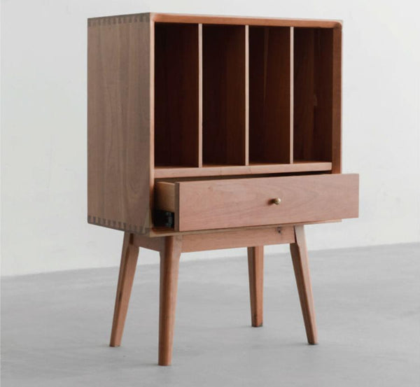 Unit Bookcase Low Walnut