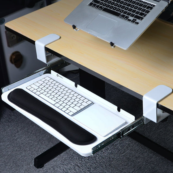 Under Table Keyboard Tray (White, 20'')