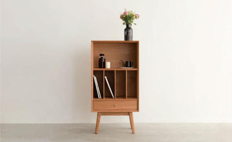 Unit Bookcase High Cherry wood