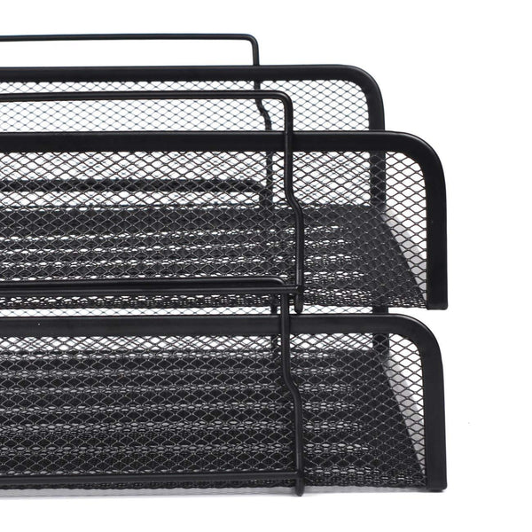2 Tier Paper Letter Tray Desk Organizer Stackable Desktop File Document Organizer