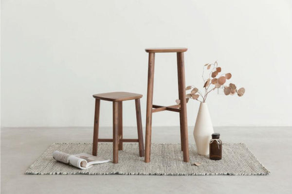 Low Bar Stool Walnut