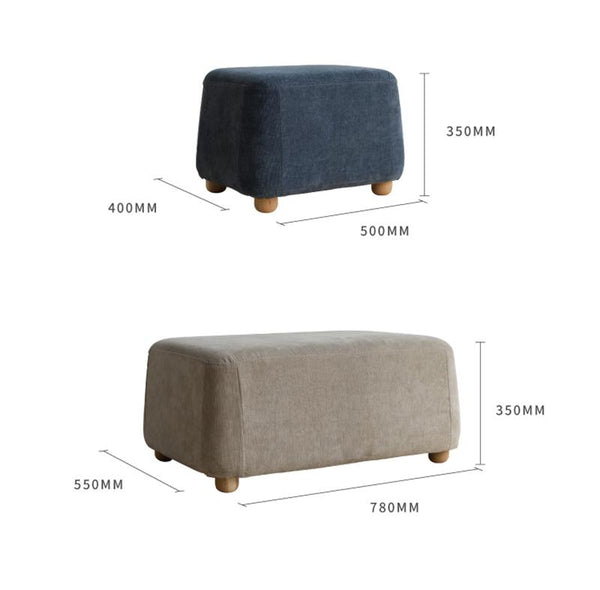 Trapezoid Footstool Beige