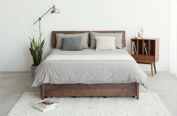 Unit Bookcase Low Walnut