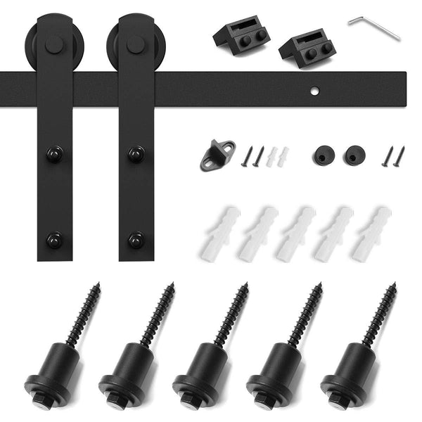 6.6ft  Sliding Barn Door Hardware Kit (I Shape )