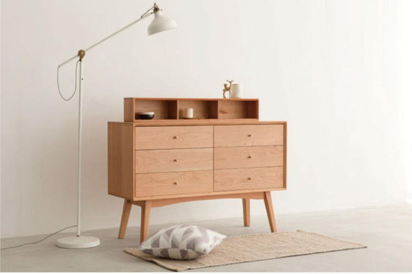 Simple Chest of Drawers Ash 6 drawers