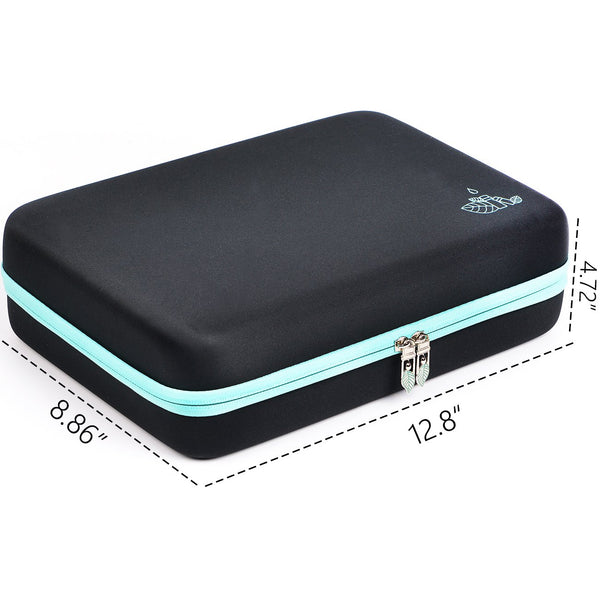 Essential Oil Carrying Case,Roller Bottle Organizer - Storage for 60-68 Bottles - Holds 5ml 10ml 15ml 20ml and 100ml with Free Writable Labels Opener