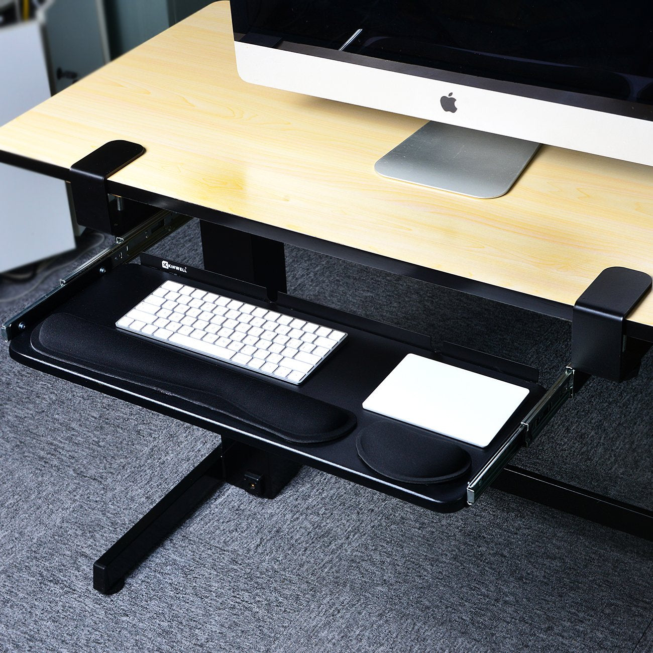 Under Table Keyboard Tray (Black, 25'')