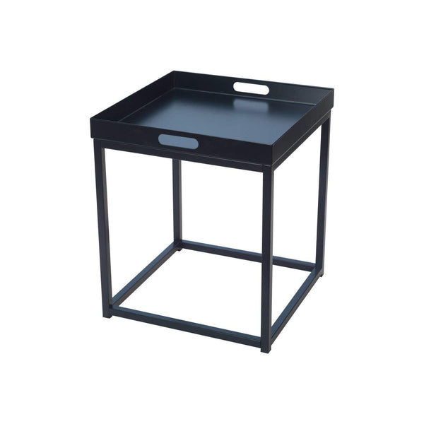 Side Tables with Metal Removable Serving Square Tray