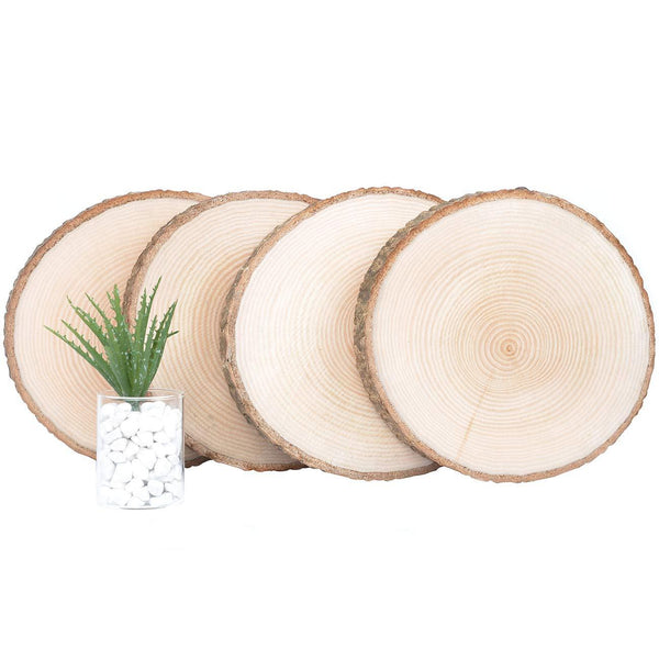 4 Pack Large Natural Wood
