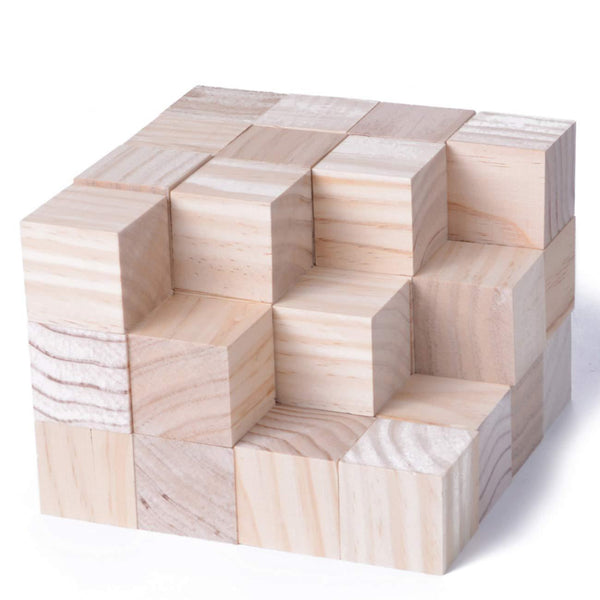 1.5Inch Wooden Cubes 12PCS