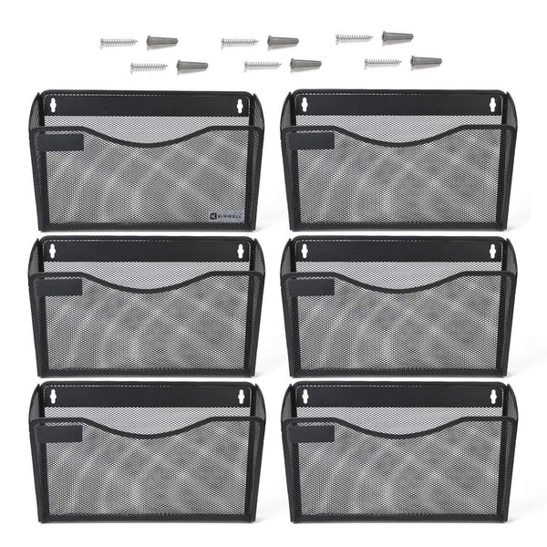 Kinwell Office Hanging Mesh Document Storage Pockets Magazine Rack Wall File Holder