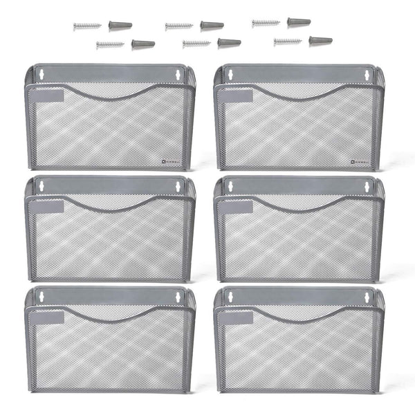 Kinwell Office Hanging Mesh Document Storage Pockets Magazine Rack Wall File Holder