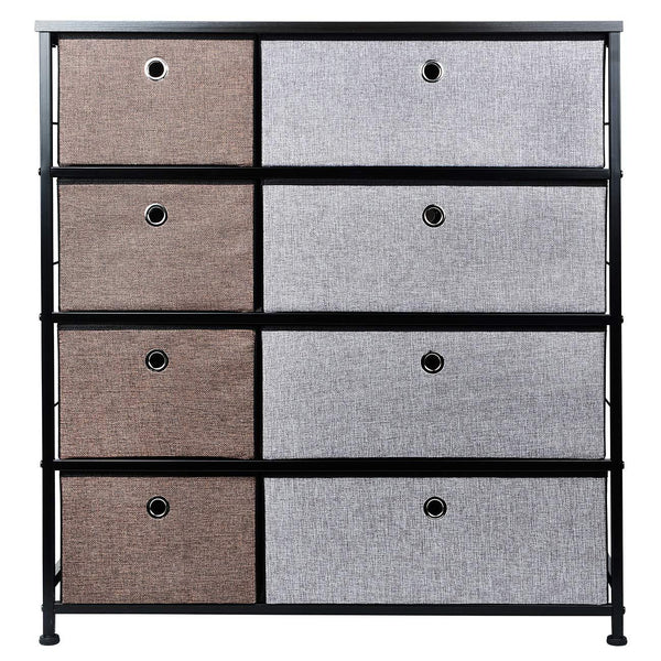 4-Tier Fabric Storage Organizer Dresser with 8 Drawers